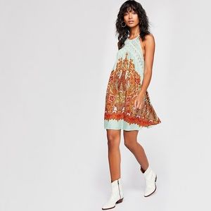 Free People | NWT Mint Shea Printed Mini Dress
